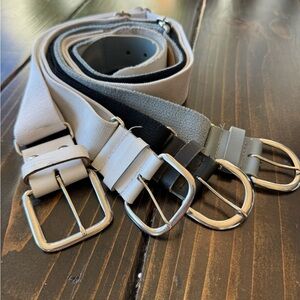 Softball Belt Set - Black, Gray, and White